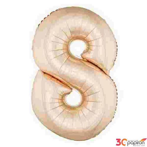 Party Lufi fólia 40"-102cm Rosegold, 8-as Fólia Léggömb+hélium