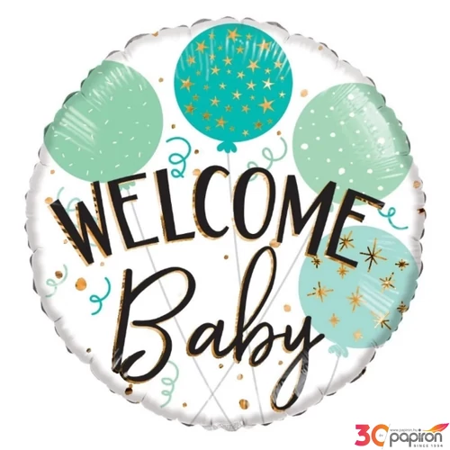 Party Lufi fólia 45cm Welcome baby, 18 ECO fólia