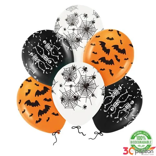 Party Lufi Narancssárga és fekete Halloweenre 6db/cs
