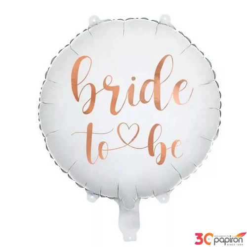 Party Lufi fólia 45cm-es, Bride to be fehér