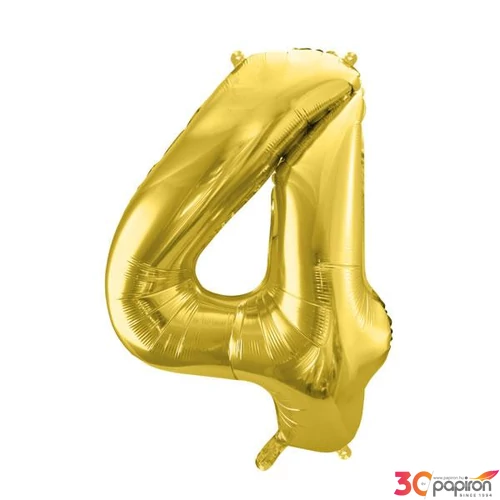 Party Lufi fólia 72cm 4-es szám, arany