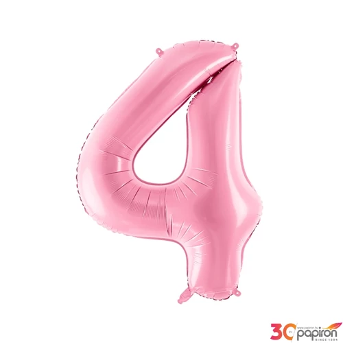 Partylufi fólia 86cm 4.születésnapra rózsaszín