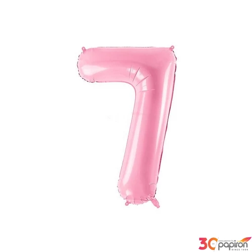 Party Lufi fólia 86cm 7.születésnapra rózsaszín