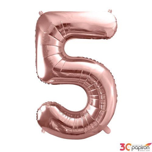 Party Lufi fólia 91cm 5-ös, rosegold