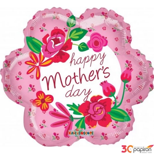 Partylufi fólia anyák napjára virágos, Mothersday 46cm