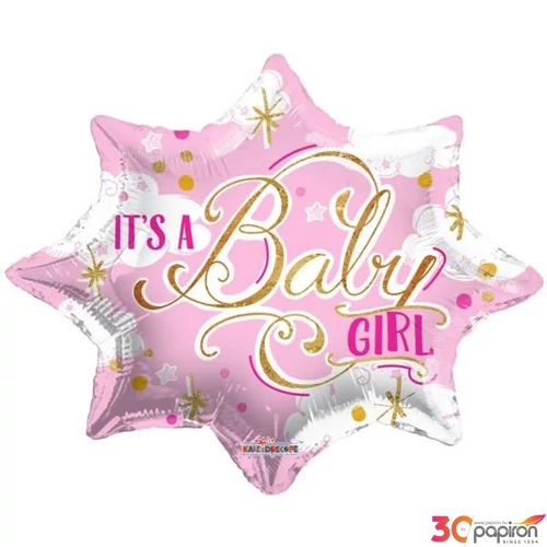 Party lufi fólia csillag alakú Is's a baby girl 20" 