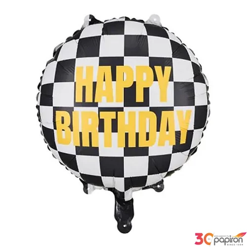 Party Lufi fólia kocka mintás, HB, 45 cm Fólia léggömb+hélium