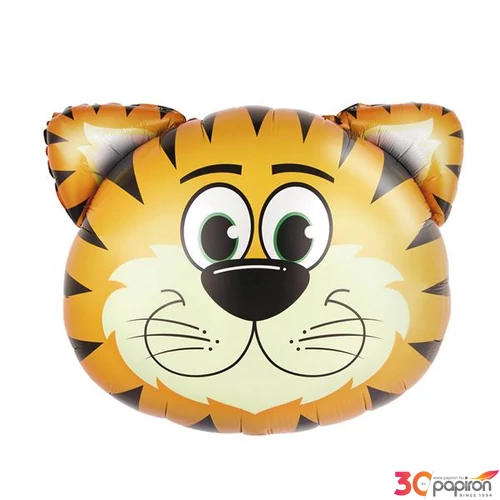 Party lufi fólia nagyforma tigris fej, 54 X 57 cm