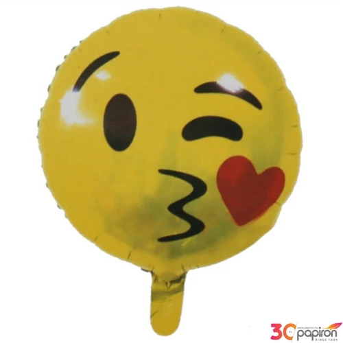Partylufi fólia Smiley gömb, 18"/45cm