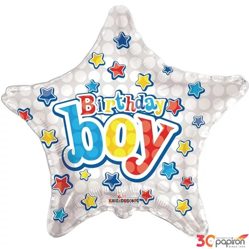Party Lufi fólia szülinapos 18"-es/45cm-es csillag alakú Birthday Boy