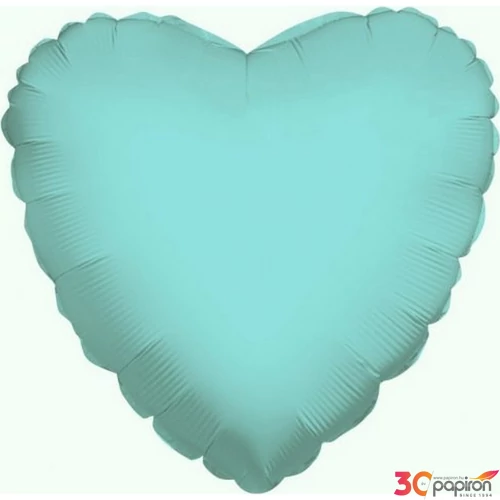 Party Lufi fólia szív alakú 18inch, 46cm, Baby Blue Fólia lufi+hélium