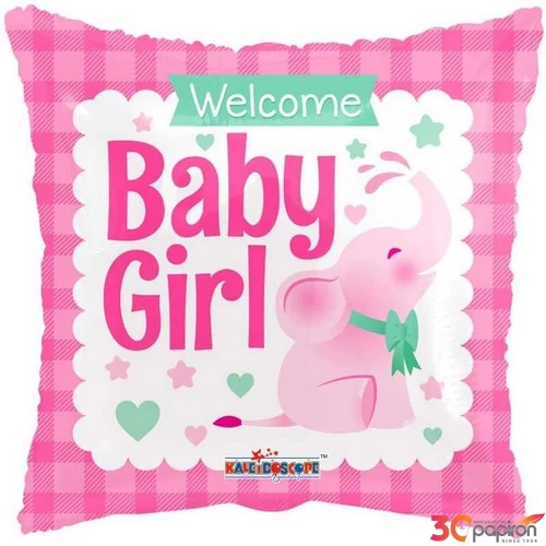 Party lufi fólia Welcome baby girl, 18"
