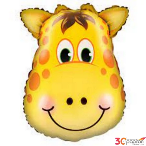 Partylufi fólia zsiráf fej, 63cm