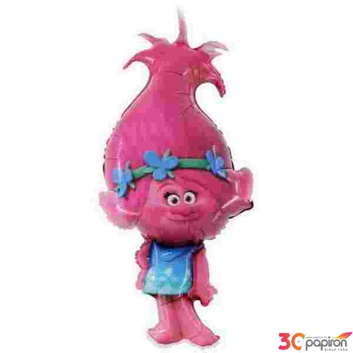 Partylufi Super óriás Trolls Troll mintás rózsaszín troll lány Poppy Fólia Léggömb+hélium Super Shape