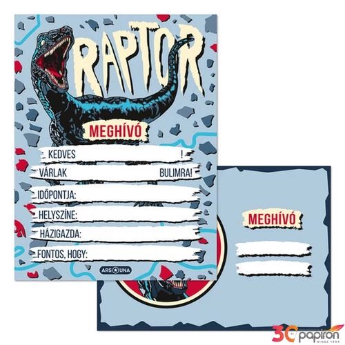 Party meghívó borítékkal Ars Una Raptor (5087) prémium
