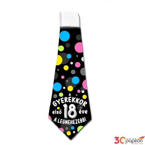 Party nyakkendő szülinapra A gyerekkor első 18 éve...