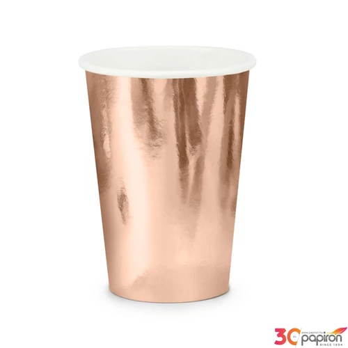 Party pohár 220ml papír,rose gold 6db/csomag