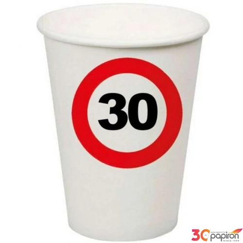 Party pohár 2,5dl 30 sebességkorlátozó táblás 8db/csomag