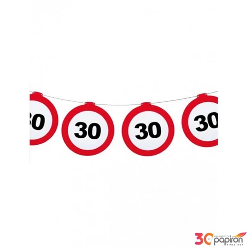 Party banner füzér 30 Behajtani tilos 30. szülinapra