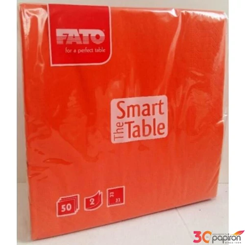 Party szalvéta 33x33cm FATO Smart Table 50db/csom. 2 rétegű narancs 82621400