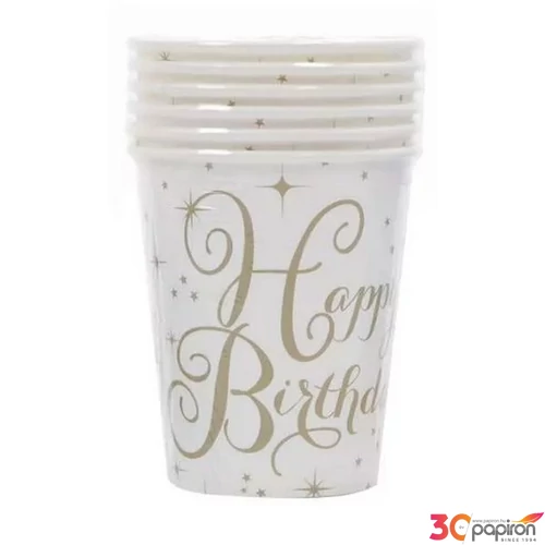 Party pohár 200ml 6db-os, Happy Birthday 