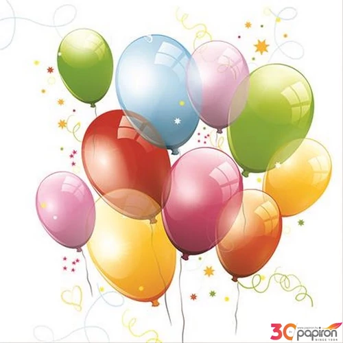 Party szalvéta 33x33cm Léggömb minta, 3 rétegű
