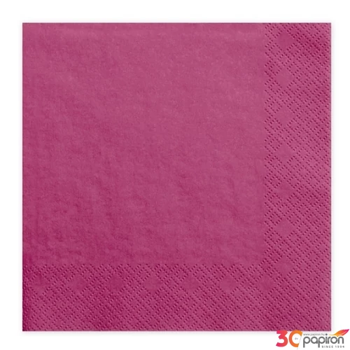 Party szalvéta PartyDeco 3rétegű 33x33cm-es, fuxia