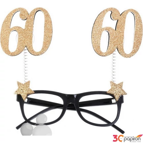 Party szemüveg 60 Glitteres arany