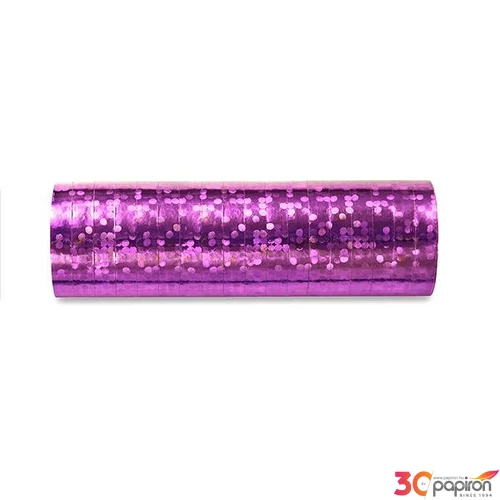 Party szerpentin lila, hologramos 18db/csomag 3,8m