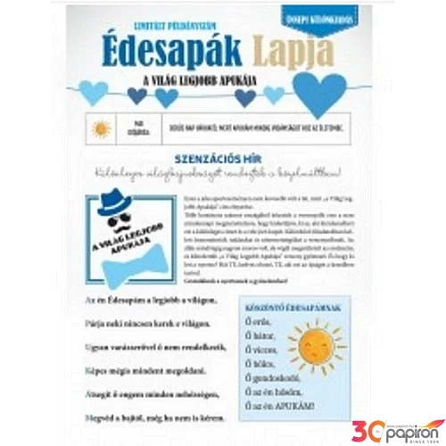 Party ajándék újság Édesapák lapja