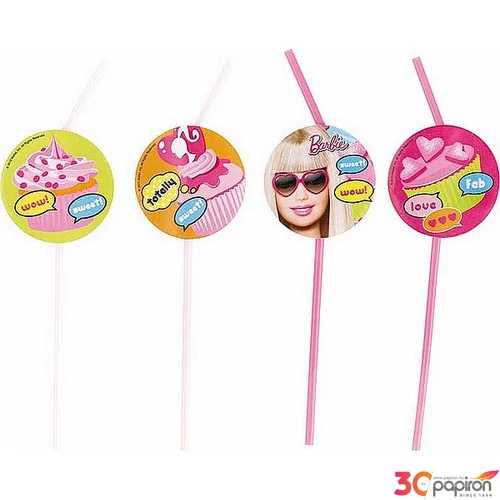 Party szívószál 24cm Totally Barbie R551972