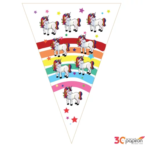 Party banner 2,5m szivárványos unikornisok