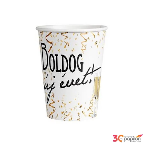 Party pohár 250ml Boldog Új évet 
