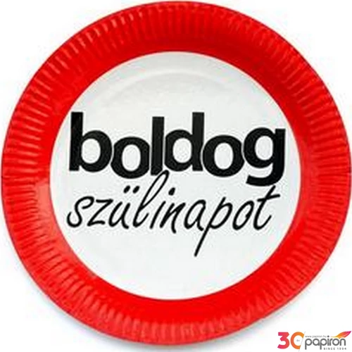 Party tányér Sebességkorlátozó Boldog Születésnapot feliratos parti 23cm (8db/csomag) Happy Birthday