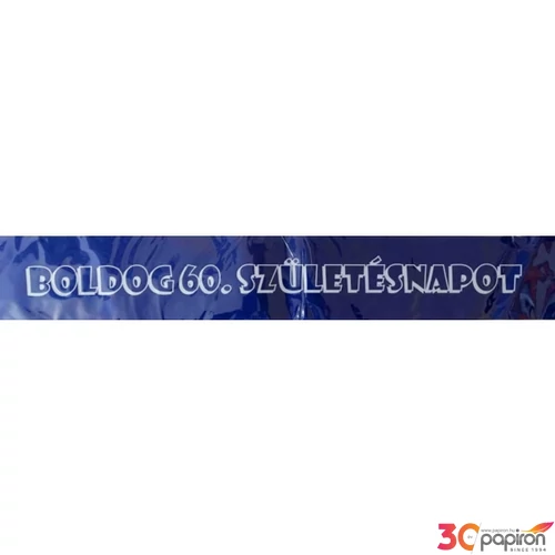 Party vállszalag Boldog 60. szülinapot kék 