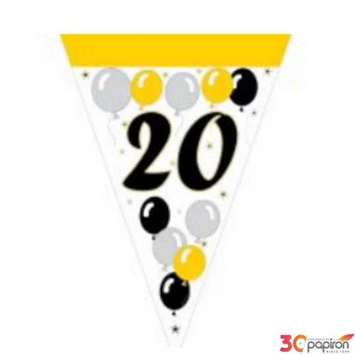 Party banner évszámos "20", lufis 2,5m