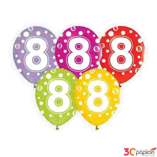Partylufi évszámos pöttyös (8) 5 db/csomag