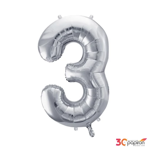 Partylufi fólia 3. szám 72 cm, ezüst