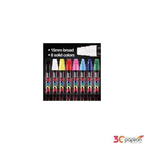 Decormarker UNI-BALL Posca 0,9-1,3mm vízbázisu aklril marker fekete Írószerek UNI Posca PC-3M BLACK