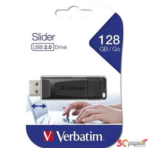 Pendrive 128 GB USB 2.0 Verbatim Slider fekete 