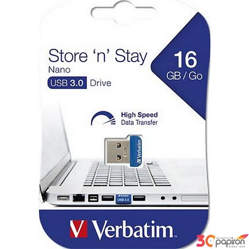 Pendrive 16GB USB 3.0 80/25MB/sec NANO STORE ´N´ STAY VERBATIM