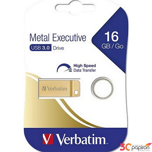 Pendrive 16GB USB 3.0 Exclusive Metal arany VERBATIM