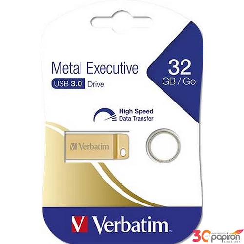 Pendrive 32GB USB 3.0 VERBATIM Exclusive Metal arany UV32GEM31