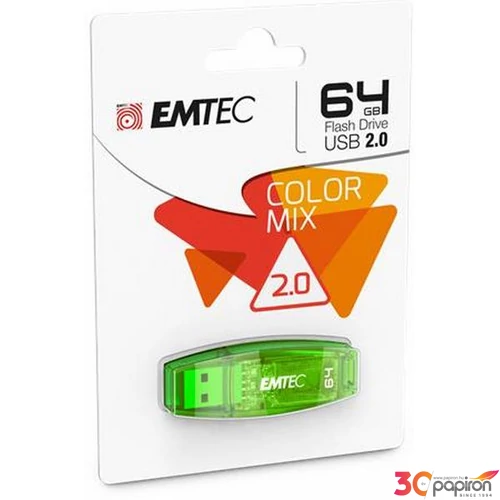 Pendrive 64GB USB 2.0 EMTEC C410 zöld 