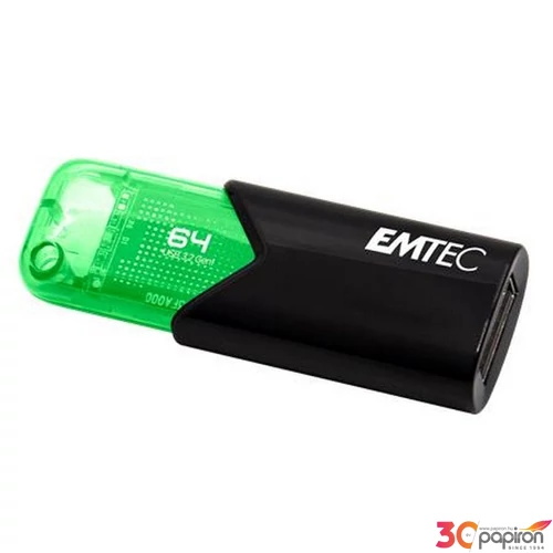Pendrive 64GB USB 45718 EMTEC B110 Click Easy fekete-zöld