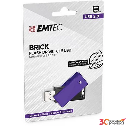 Pendrive 8GB USB 2.0 EMTEC C350 Brick lila