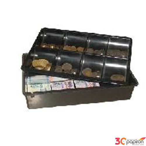 Pénkazetta műanyag bankjegy és érme tartó, fekete színben HM00165, MK8