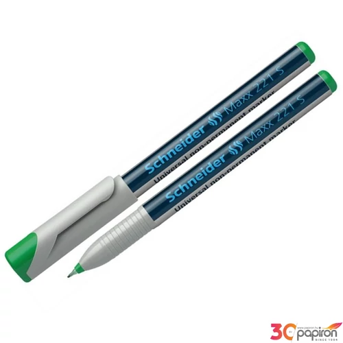 Alkoholmentes marker Schneider Maxx 220 S' 0,4mm OHP tűhegyű zöld Írószerek SCHNEIDER 112504
