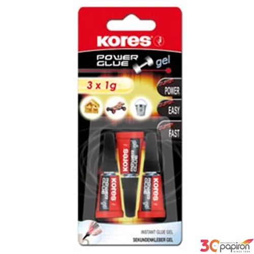 Pillanatragasztó 3x1gr Kores Power Glue gél 