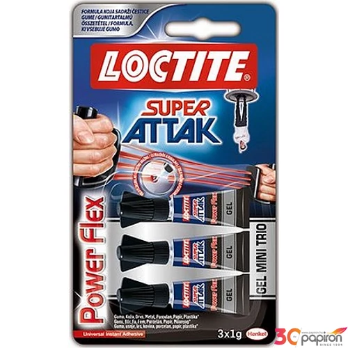 Pillanatragasztó 3x1gr Loctite Super Bond Power Mini Trio Gel HENKEL 1995645